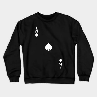 Ace of Spades - Playing Card Design Crewneck Sweatshirt